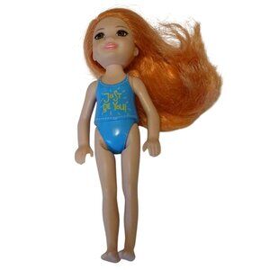 Barbie Club Chelsea Doll with Blue Just Be You Swimsuit Mattel 2016 5.5"